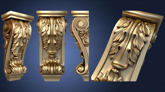 3D model Acanthus leaf bracket for door (STL)